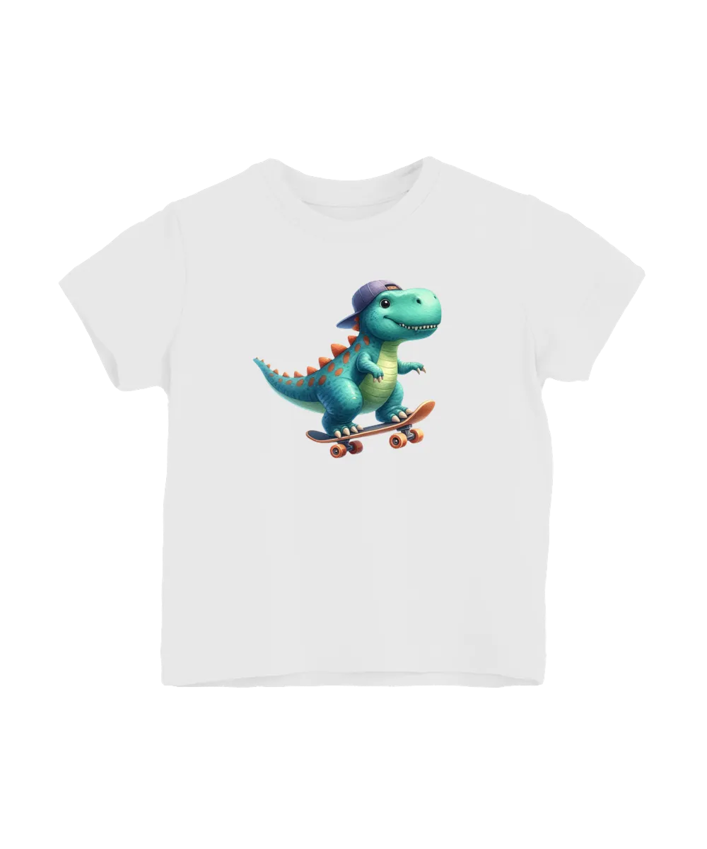 Dinosaurus na skateboardu