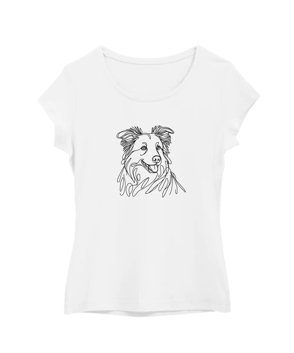 Border kolie line art