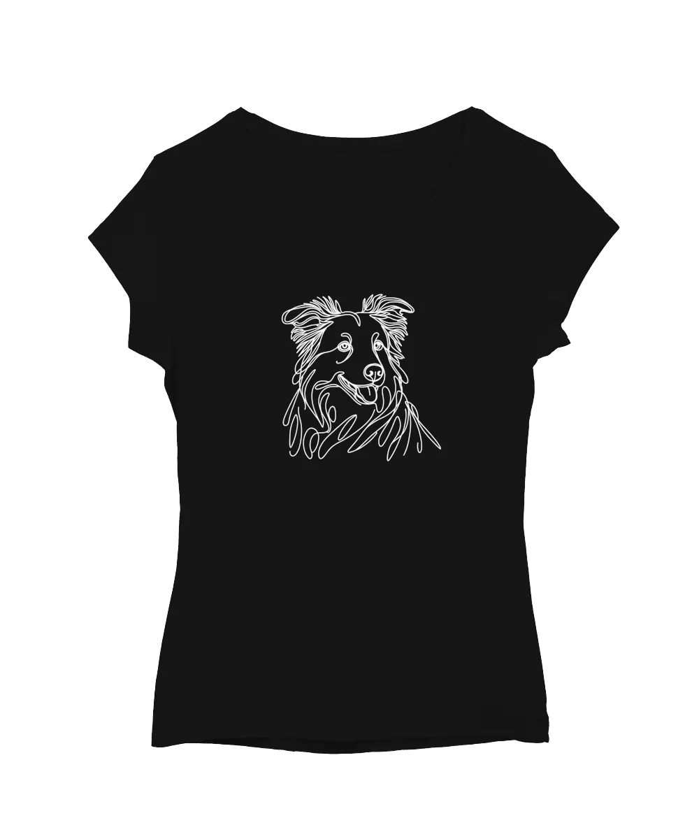 Border kolie line art