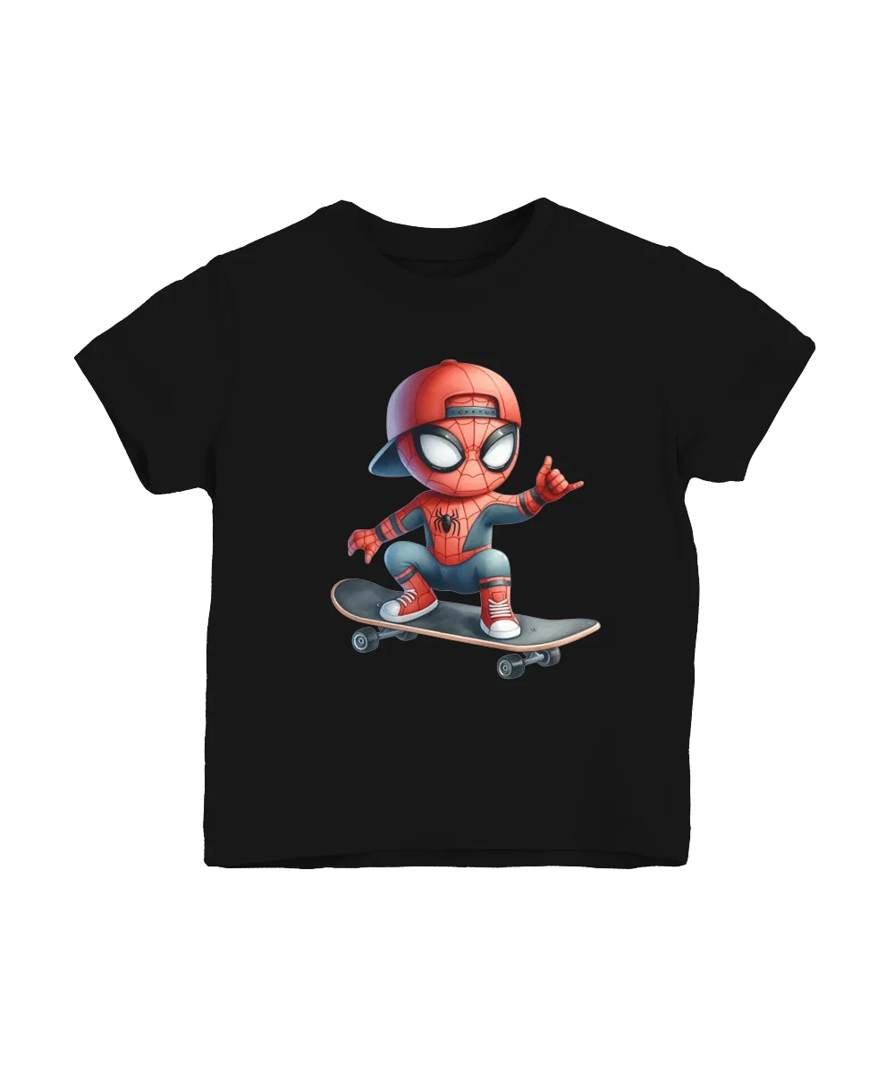 Spiderman a skateboard