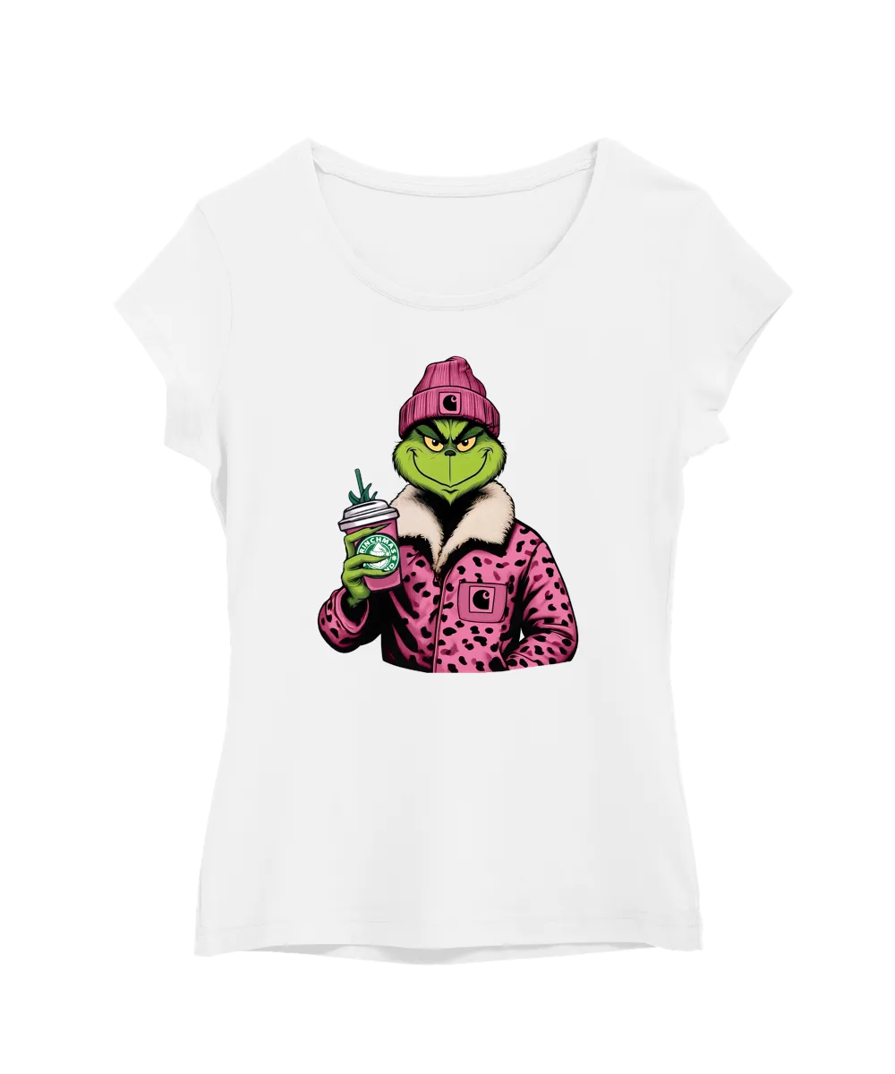 Moderní Grinch s růžovým stylem
