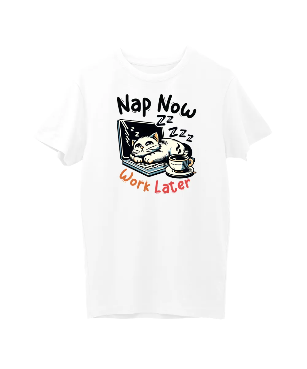 Nap Now Work Later Kočka